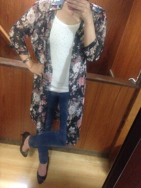 「激安コーデ」｜「アイテム（その他アウター）」を使った、ROMIさん（レディース・159cm）の夏コーディネート