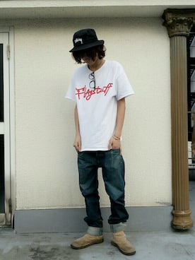 「FLAGSTUFF（フラグスタフ）のアイテム」を使った、Ito  Suguruさん（メンズ・178cm）の春コーディネート