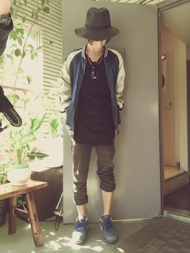 「アイテム（スタジャン）」を使った、Ito  Suguruさん（メンズ・178cm）の秋コーディネート