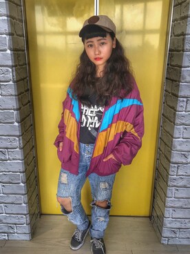 「REMIX（リミックス）のアイテム」を使った、Kohaiyu さん（レディース・147cm）の秋コーディネート