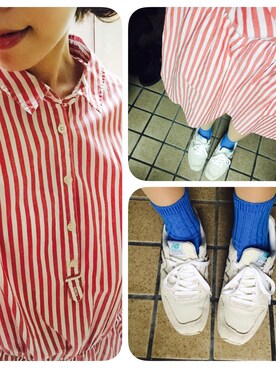 「アイテム（シャツワンピース）」を使った、くんみさん（レディース・156cm・20代）の夏コーディネート