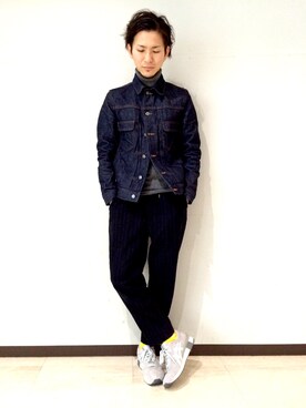 「A.P.C.（アーペーセー）のアイテム（ジャケット/アウター）」を使った、uedamitsuruさん（メンズ・168cm）の冬コーディネート