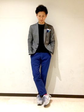 「ラインソックス」｜uedamitsuruさん（メンズ・168cm）の冬コーディネート