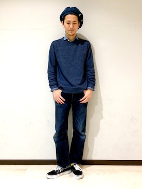 「A.P.C.（アーペーセー）のアイテム（トップス）」を使った、uedamitsuruさん（メンズ・168cm）の春コーディネート