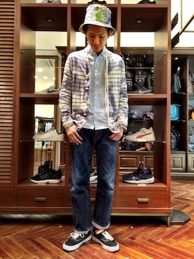 「インディゴデニム」｜uedamitsuruさん（メンズ・168cm）の春コーディネート