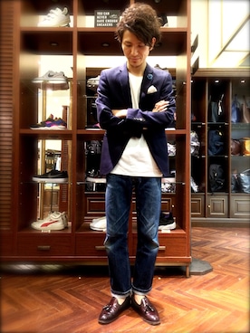 「インディゴデニム」｜uedamitsuruさん（メンズ・168cm）の夏コーディネート