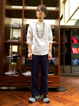 「NANO universe（ナノユニバース）のアイテム（アクセサリー）」を使った、uedamitsuruさん（メンズ・168cm）の夏コーディネート