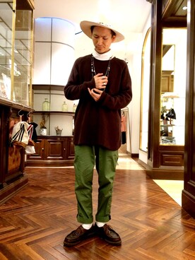 「NANO universe（ナノユニバース）のアイテム（アクセサリー）」を使った、uedamitsuruさん（メンズ・168cm）の秋コーディネート