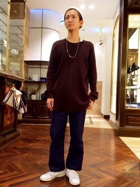 「NANO universe（ナノユニバース）のアイテム（アクセサリー）」を使った、uedamitsuruさん（メンズ・168cm）の秋コーディネート