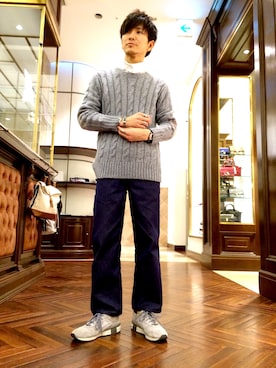 「ciname.（チナム）のアイテム」を使った、uedamitsuruさん（メンズ・168cm）の秋コーディネート