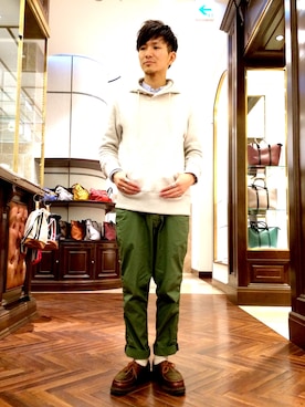「プルオーバーパーカー」｜「アイテム（その他シューズ）」を使った、uedamitsuruさん（メンズ・168cm）の冬コーディネート