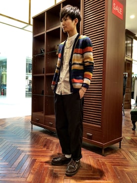 「RED KAP（レッドキャップ）のアイテム（その他パンツ）」を使った、uedamitsuruさん（メンズ・168cm）の冬コーディネート