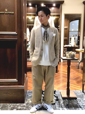 「HAMILTON（ハミルトン）のアイテム（腕時計）」を使った、uedamitsuruさん（メンズ・168cm）の春コーディネート