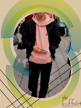 「NET（ネット）のアイテム（ナイロンジャケット）」を使った、m.hさん（メンズ・177cm）の秋コーディネート