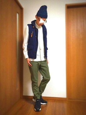 「Reebok（リーボック）のユニセックス リーボック インスタ ポンプフューリー ブラック Reebok INSTAPUMP FURY OG V65750（スニーカー）」を使った、とり吉さん（メンズ・174cm）の秋コーディネート