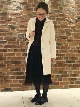 「fredy emue（フレディエミュ）のアイテム（その他アウター）」を使った、さとちゃんさん（レディース・155cm）の秋コーディネート