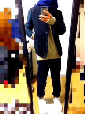 「GLOBAL WORK（グローバルワーク）のアイテム（その他）」を使った、はんけんさん（メンズ・165cm）の冬コーディネート