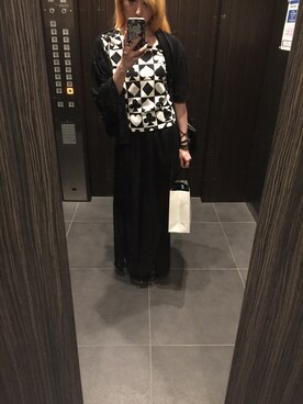 「EMODA（エモダ）のアイテム（スラックス）」を使った、siiさん（レディース・160cm）の夏コーディネート