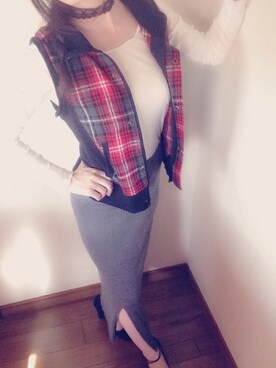 「チョーカー」｜崎さん（レディース・157cm）の秋コーディネート