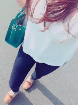 「サマンサタバサ」｜「アイテム（モカシン/デッキシューズ）」を使った、yuiさん（レディース・153cm）の秋コーディネート