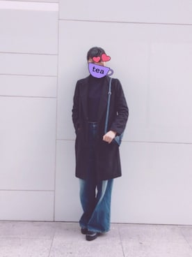 「ohotoro」｜「アイテム（ブーティ）」を使った、菜々実さん（レディース・163cm）の冬コーディネート