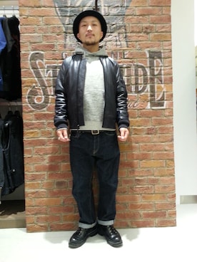 「ショット」｜「アイテム（スウェット）」を使った、senさん（メンズ・165cm）の夏コーディネート