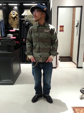 「アイテム（シャツ/ブラウス）」を使った、senさん（メンズ・165cm）の冬コーディネート