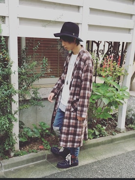 「EFFECTEN（エフェクテン）のアイテム（スウェット）」を使った、koukiさん（メンズ・171cm）の秋コーディネート