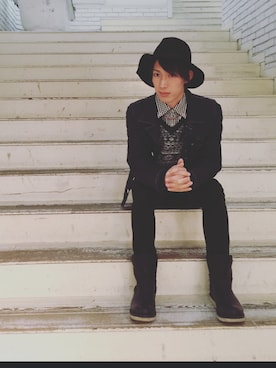 「SUPERGA（スペルガ）のアイテム（ブーツ）」を使った、koukiさん（メンズ・171cm）の冬コーディネート