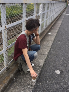 「EFFECTEN（エフェクテン）のアイテム（パンツ）」を使った、koukiさん（メンズ・171cm）の春コーディネート