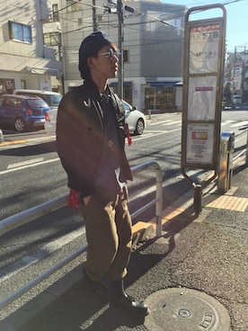 「アイテム（MA-1）」を使った、koukiさん（メンズ・171cm・20代）の冬コーディネート