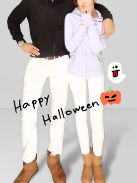 「GAP（ギャップ）のアイテム（その他アウター、パープル系）」を使った、みいにょんさん（レディース・149cm）の秋コーディネート