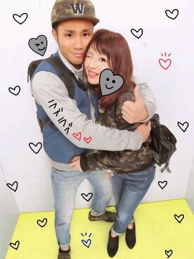 「LOWRYS FARM（ローリーズファーム）のアイテム（ブルゾン、グリーン系）」を使った、みいにょんさん（レディース・149cm）の春コーディネート
