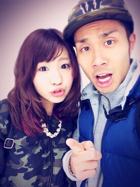 「ムラサキスポーツ（ムラサキスポーツ）のアイテム（キャップ、グリーン系）」を使った、みいにょんさん（レディース・149cm）の春コーディネート