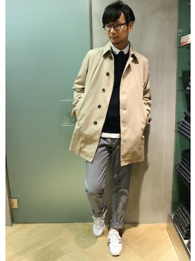 「EDIFICE（エディフィス）のアイテム（フォーマルスーツ/小物）」を使った、miuraさん（メンズ・176cm）の春コーディネート