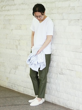 「Rivieras（リビエラ）のアイテム」を使った、miuraさん（メンズ・176cm）の春コーディネート