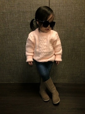 「babyGAP（babyGAP）のアイテム（シューズ）」を使った、Mikasaさん（キッズ・80cm）の秋コーディネート