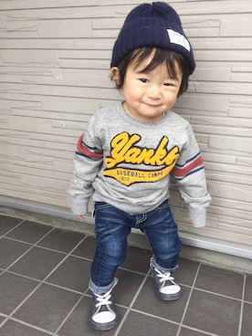 「RUGGEDWORKS」｜「アイテム（その他）」を使った、Sotairoさん（キッズ・90cm）の冬コーディネート