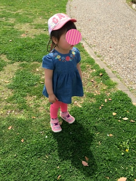 「babygap」｜「アイテム（チュニック）」を使った、akm30さん（キッズ・80cm）の春コーディネート