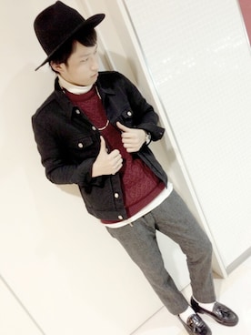 「WEGO（ウィゴー）のアイテム（ブルゾン）」を使った、haruki.uさん（メンズ・167cm）の冬コーディネート