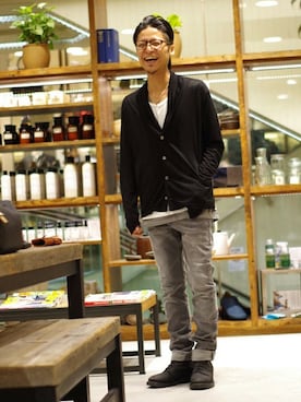 「HAMNETT（ハムネット）のアイテム（ブーツ）」を使った、noroさん（メンズ・168cm）の夏コーディネート