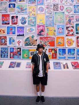 「REMIX（リミックス）のアイテム（スウェット）」を使った、George Linさん（メンズ・168cm）の秋コーディネート