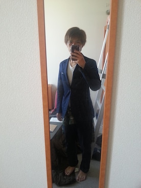 「COMME CA COMME CA COMME CA（コムサコムサコムサ）のアイテム（ジャケット/アウター）」を使った、髙橋明雅さん（メンズ・175cm）の春コーディネート