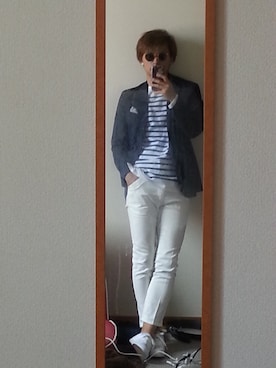 「COMME CA COMME CA COMME CA（コムサコムサコムサ）のアイテム（ジャケット/アウター）」を使った、髙橋明雅さん（メンズ・174cm）の春コーディネート