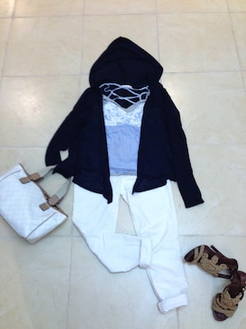「Abercrombie&Fitch（アバークロンビーアンドフィッチ）のアイテム（キャミソール）」を使った、こーちゃさん（レディース・163cm）の春コーディネート