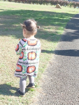 「marimekko（マリメッコ）のGirｌs September / REKKOMEKKO 2（ワンピース）」を使った、ha________taさん（キッズ・80cm）の秋コーディネート