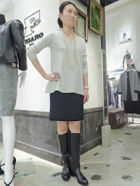 「FIGARO Paris（フィガロパリ）のアイテム（アクセサリー）」を使った、mmmさん（レディース・161cm）の秋コーディネート