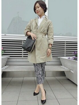 「FIGARO Paris（フィガロパリ）のアイテム（ジャケット/アウター）」を使った、mmmさん（レディース・161cm）の春コーディネート