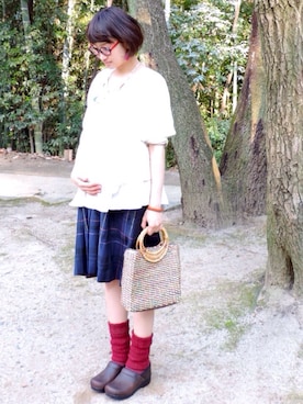 「Yves Saint Laurent（イヴサンローラン）のアイテム（スカート）」を使った、yanoiさん（レディース・162cm）の春コーディネート