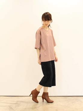 「SESTO（セスト）のアイテム（ブーツ）」を使った、SESTOさん（レディース・158cm）の秋コーディネート